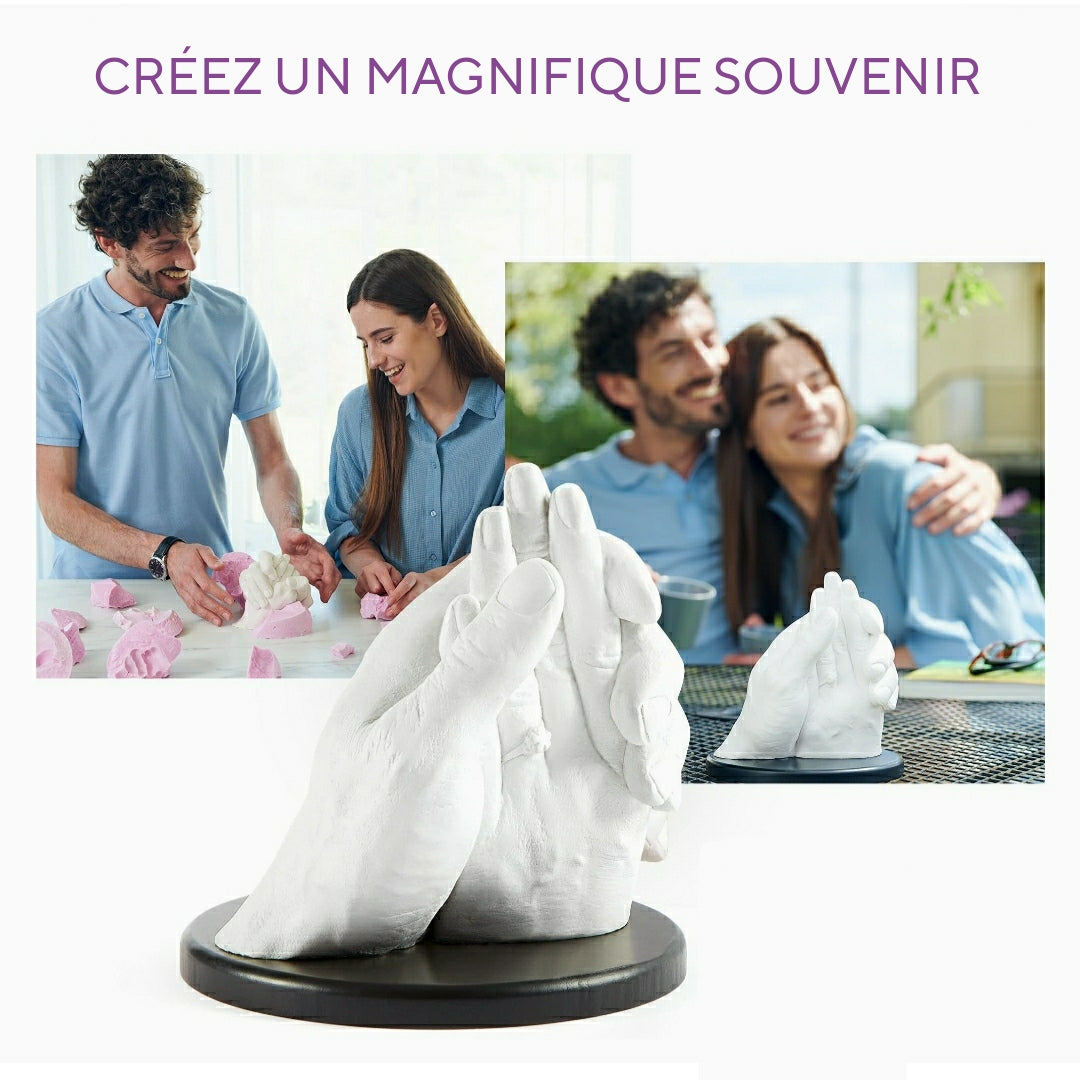 Matouche ® Kit d'empreintes de main pour couples