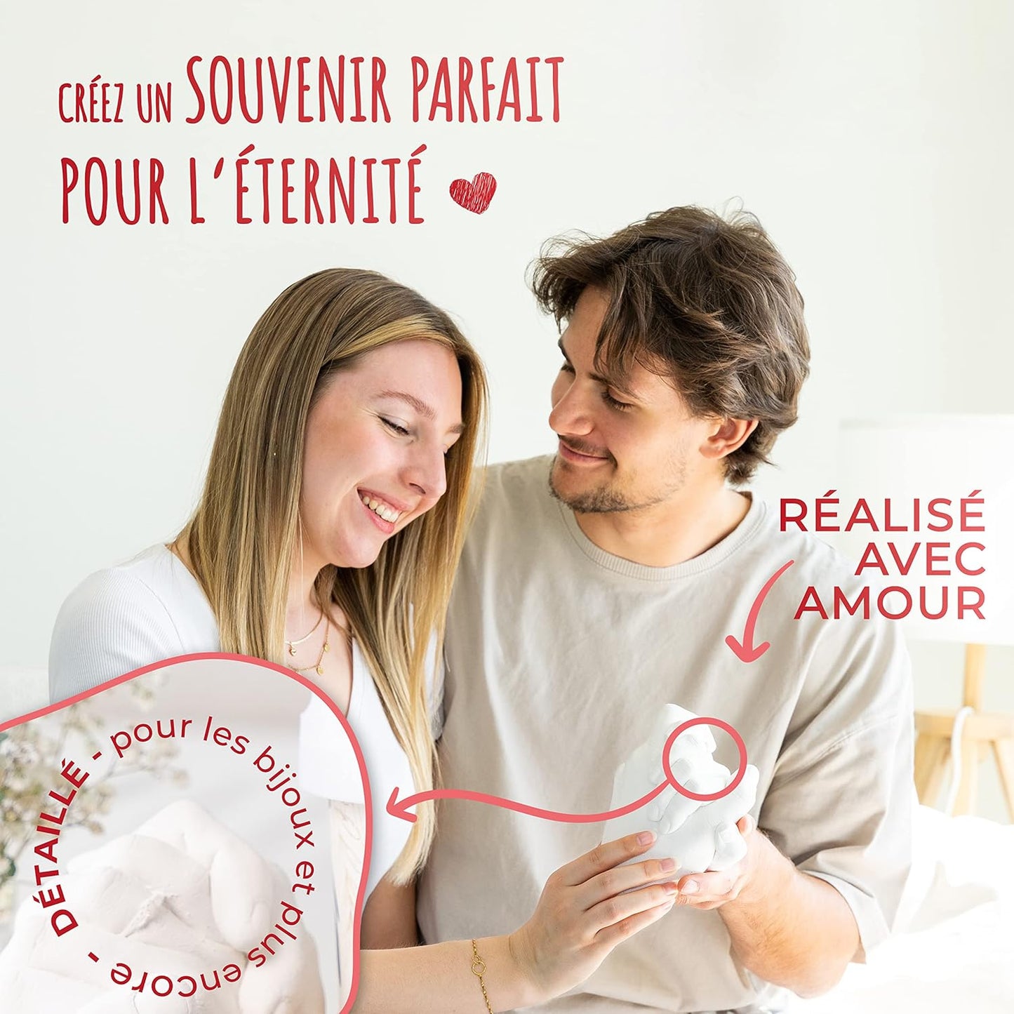 Matouche ® Kit d'empreintes de main pour couples