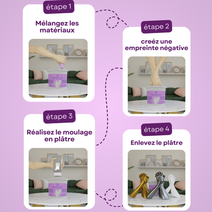 Matouche ® Kit d'empreintes de main pour couples