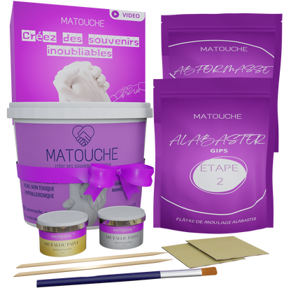 Matouche ® Kit d'empreintes de main pour couples